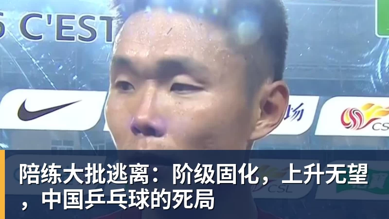 陪练大批逃离：阶级固化，上升无望，中国乒乓球的死局